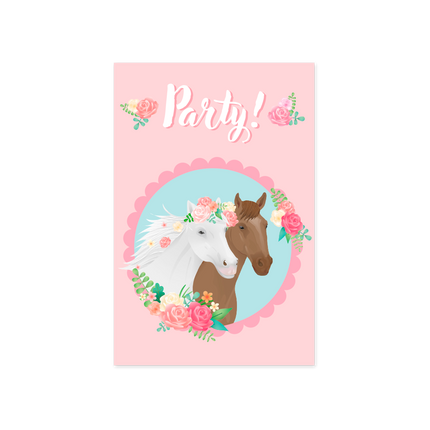 Häst Inbjudningar 6st