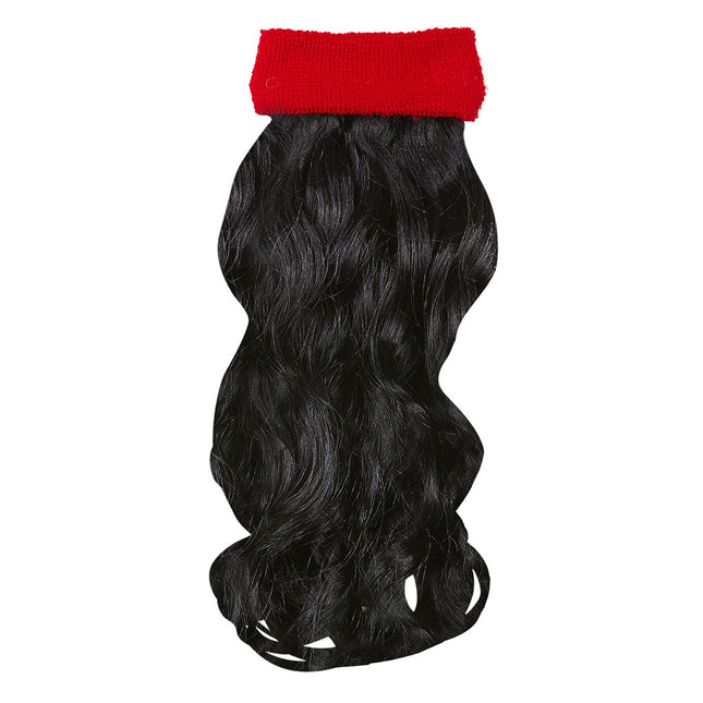 Röda svettband med peruk