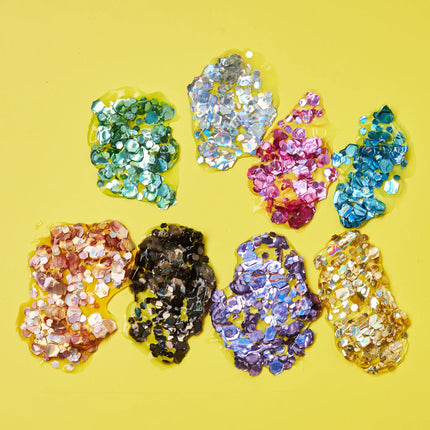 Moon Glitter Holographic Chunky Glitter Gel Svart 12ml