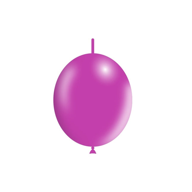 Fuchsia Button ballonger 30cm 50st