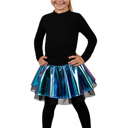 Cirkelkjol Metallic Turkos