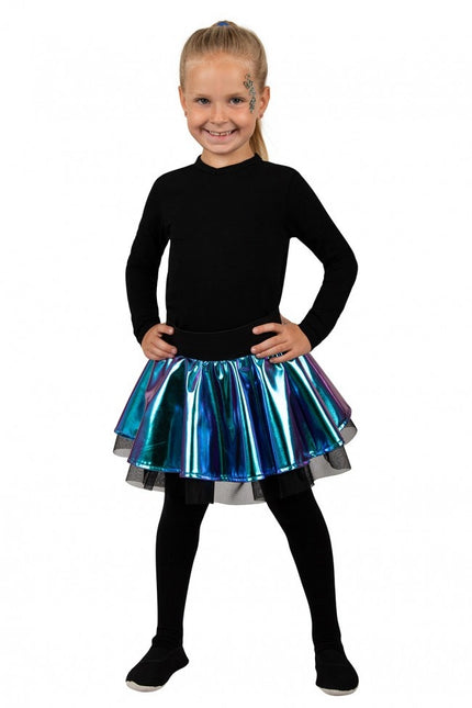 Cirkelkjol Metallic Turkos