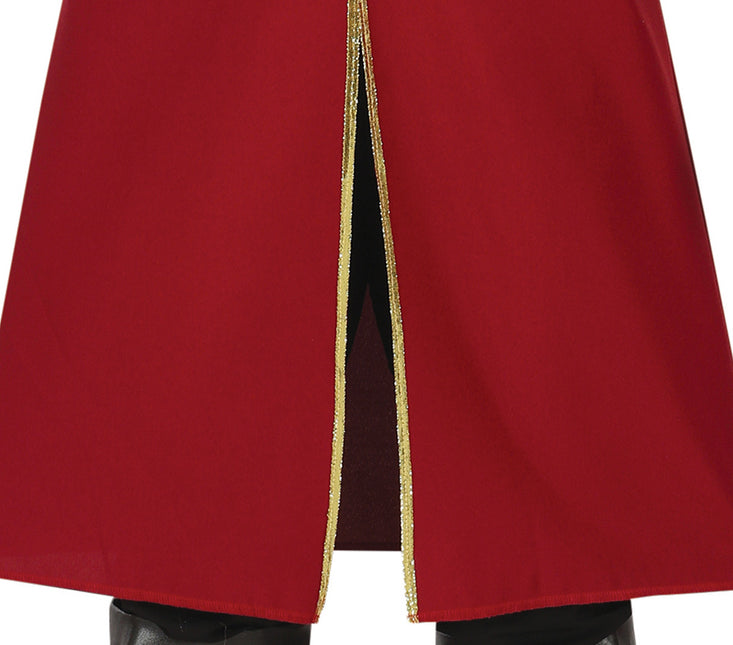 Piratdräkt Bordeaux Röd Herr Lång