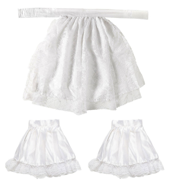 Jabot med ärmar spets