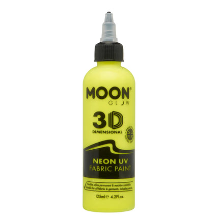 Moon Glow Neon UV-tygfärg 125ml Intensiv gul 125ml