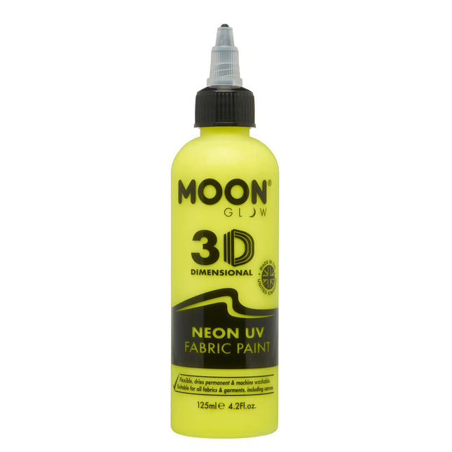 Moon Glow Neon UV-tygfärg 125ml Intensiv gul 125ml
