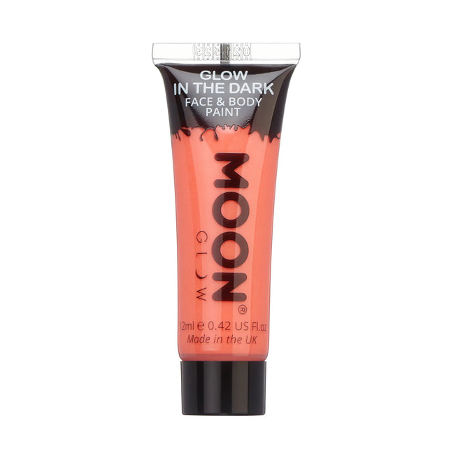 Moon Glow Glow Glow in the Dark Ansiktsfärg Röd 12ml