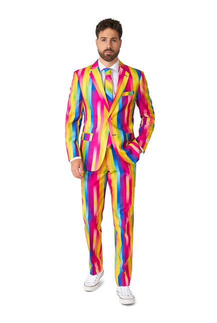 Regnbågsrandig kostym herr <tc>OppoSuits</tc>