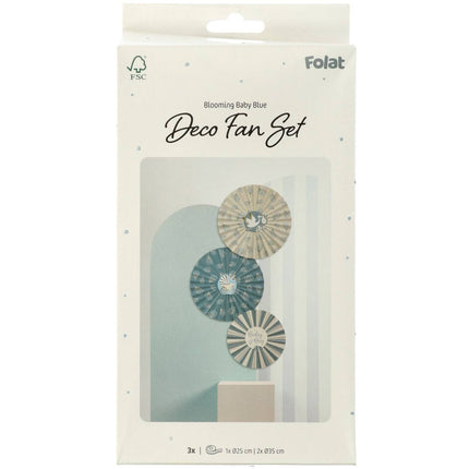 Födelsepappersfläktar Babyboy 3st