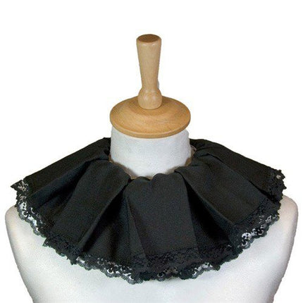 Pete's Collar Plisserad med spets Svart