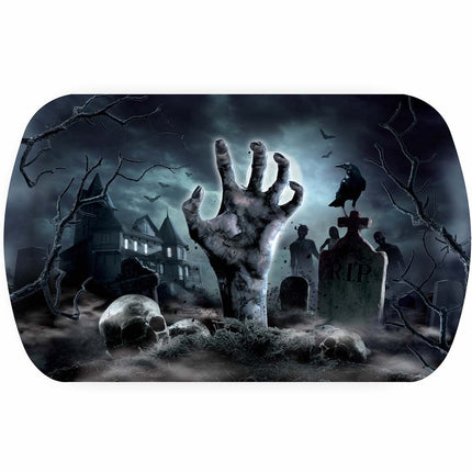 Halloween-bricka för kyrkogård 29cm