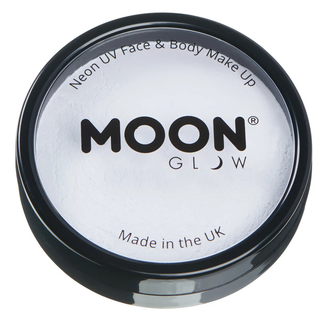 Moon Glow Neon UV Pro Ansiktsfärg Cake Pots Vit 36g