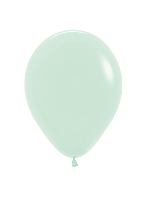 Ballonger Pastell Matt Grön 23cm 50st