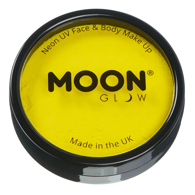 Moon Glow Neon UV Pro Ansiktsfärg Intensiv Gul 36g