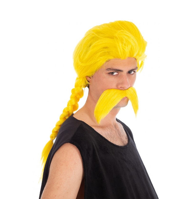 Unhygienix Asterix Peruk med mustasch