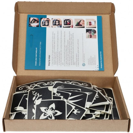 Svart tatueringsstencil Festival 100st