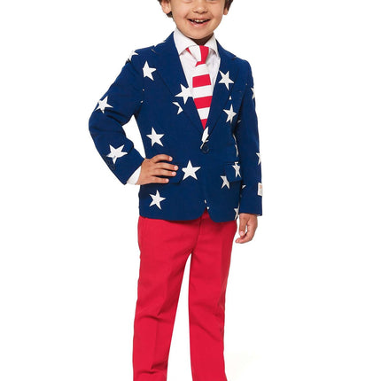 USA Stars Stripes Kostym Pojke <tc>OppoSuits</tc>