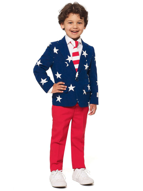 USA Stars Stripes Kostym Pojke <tc>OppoSuits</tc>
