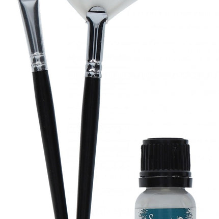 Svart Glitter Tattoo Set Pensel och Lim 3 delar