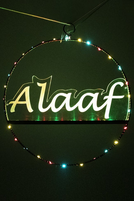 Fönster-Dörr Cirkel Alaaf Upplyst