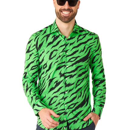 Tiger Grön Skjorta Herr <tc>OppoSuits</tc>