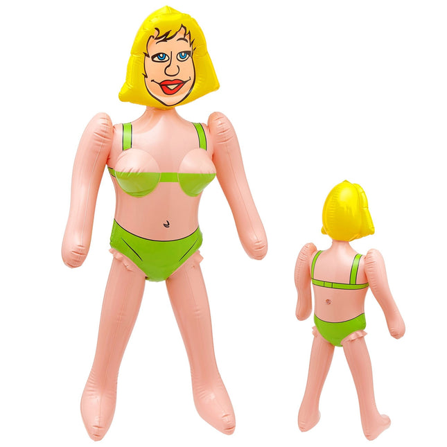 Uppblåsbar skyltdocka kvinna 90cm