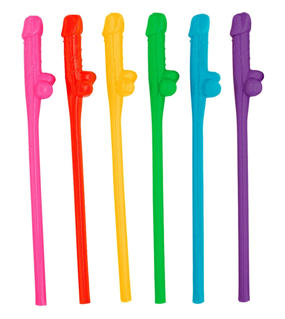 Färgade sugrör Pecker