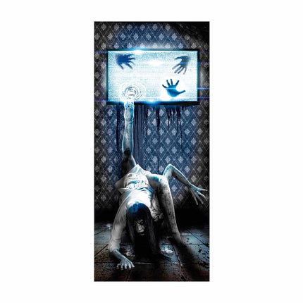 Halloween Dörraffisch Spöke 120cm x 47cm