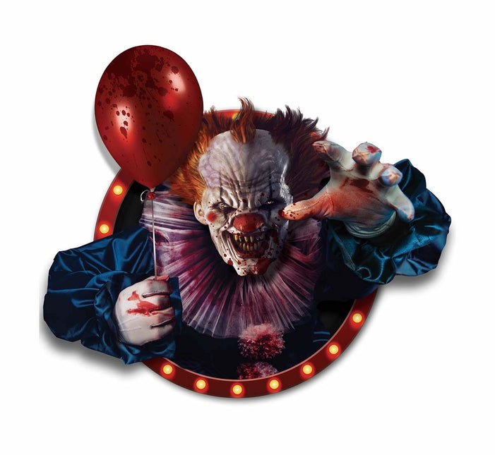 Halloween väggklistermärke Clown 80cm