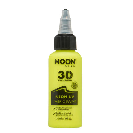 Moon Glow Neon UV-tygfärg 30ml Intensiv gul 30ml