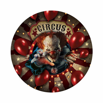 Halloween-tallrikar Clown 23cm 6st