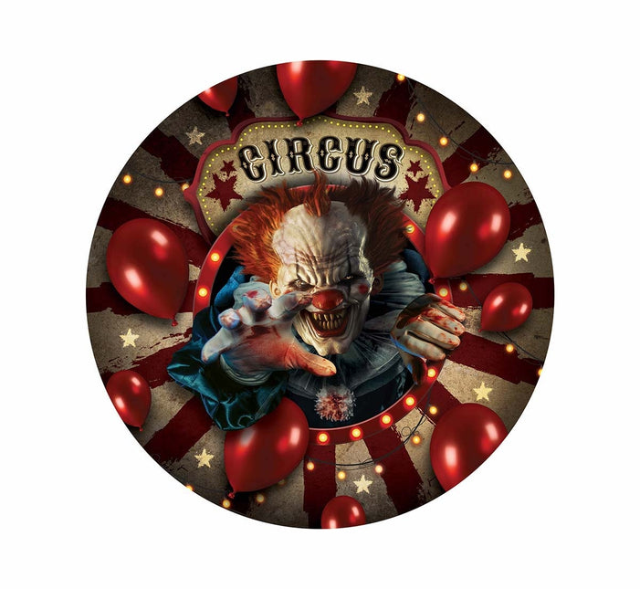 Halloween-tallrikar Clown 23cm 6st