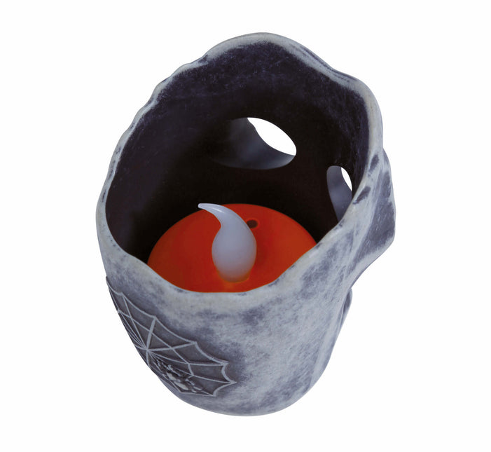 Halloween bordsdekoration Dödskalle ljus 6cm