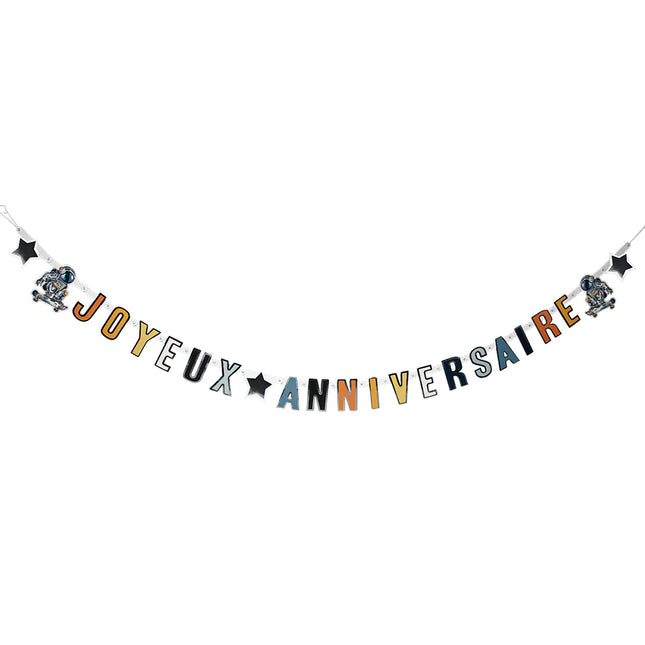Space Party Letter Girlang Yoyeux Anniversaire 2,5m