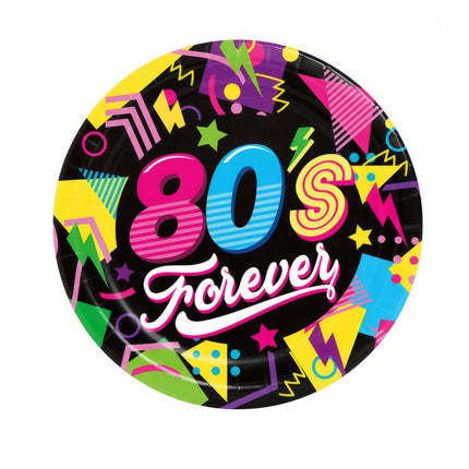 Neon 80S Tallrikar 23cm 6st