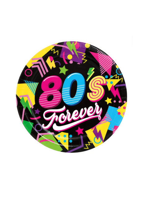 Neon 80S Tallrikar 23cm 6st