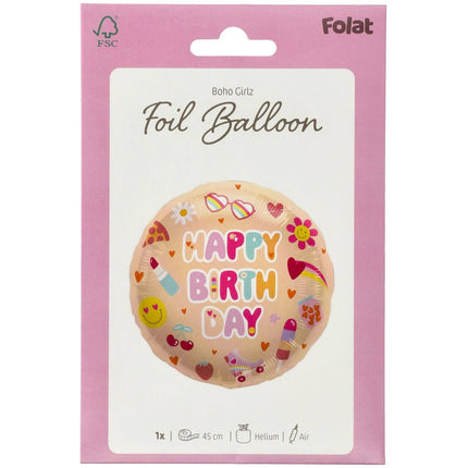 Happy Birthday Heliumballong tom 45cm
