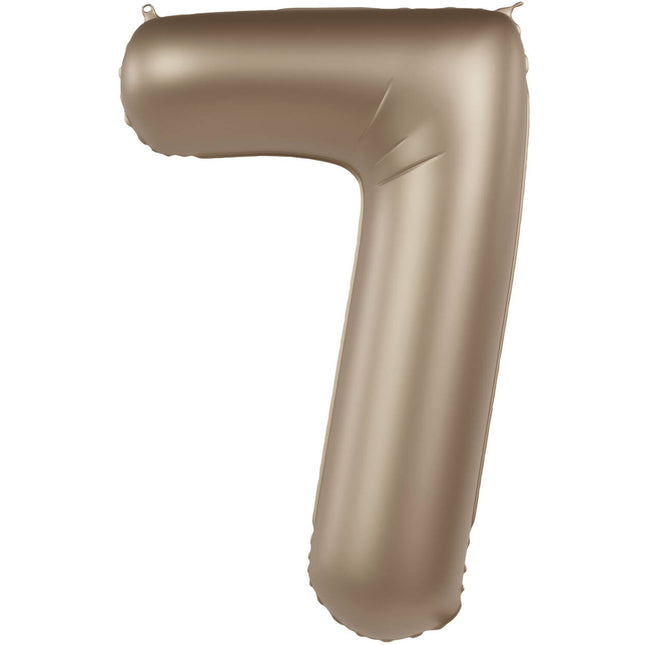 7 års figurballong guld 86 cm