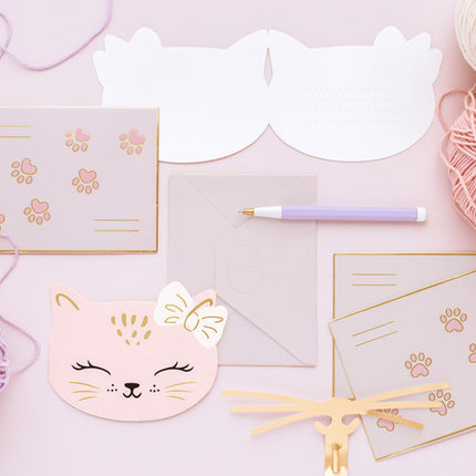 Katt Inbjudningar 13cm 6st