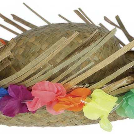 Hawaii stråhatt med blommor