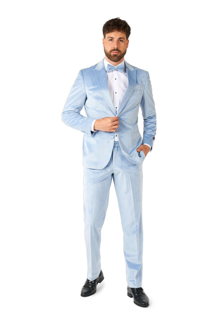 Ljusblå sammetssmoking herr <tc>OppoSuits</tc>