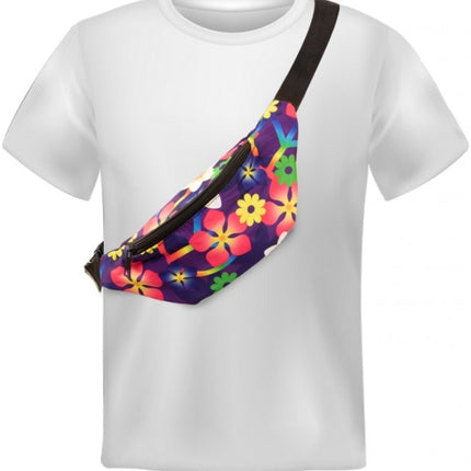 Höftväska Flower Power Lila