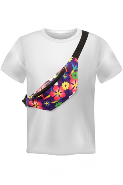 Höftväska Flower Power Lila