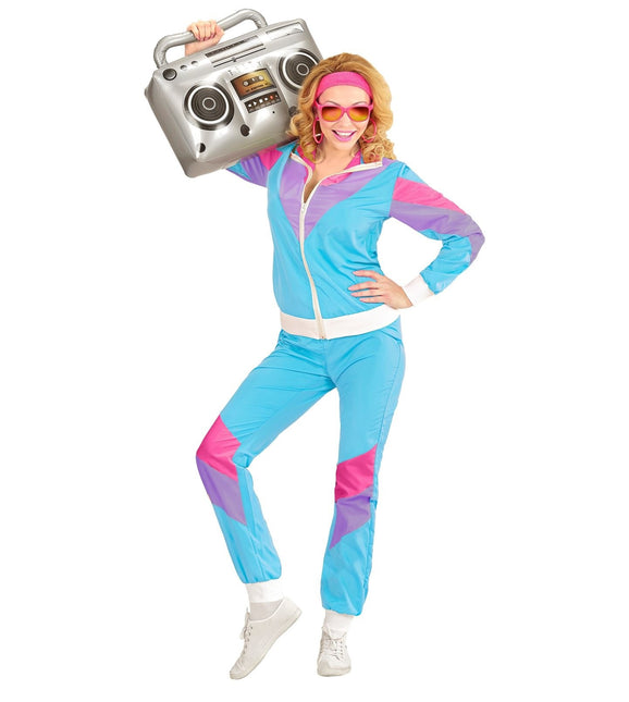 Neon 80S Träningsoverall Fault Blå