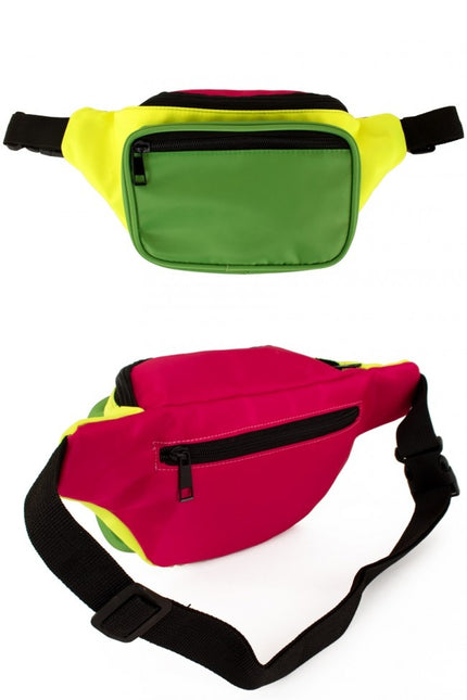 Höftväska Rosa/Gul/Grön
