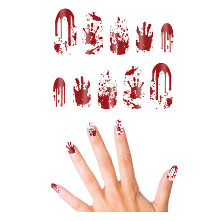 Halloween Fake Nails Bloody 10st