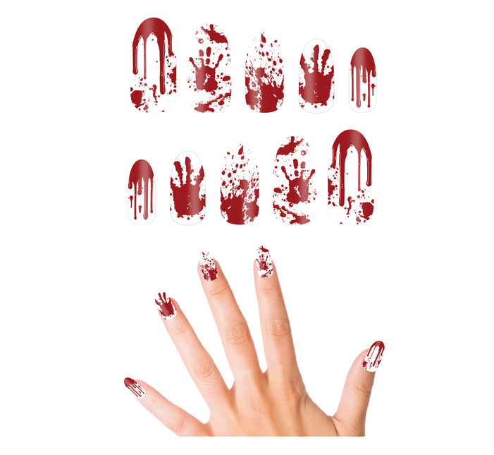 Halloween Fake Nails Bloody 10st