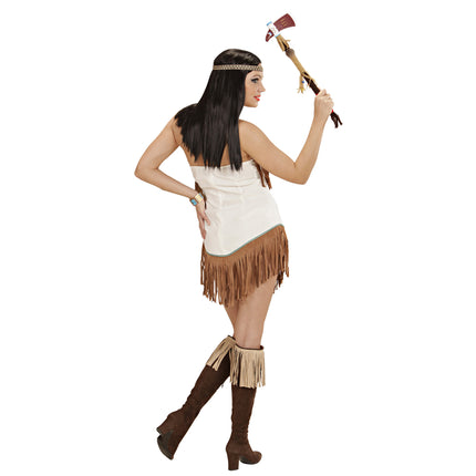 Indianklänning Brun Vit Dam