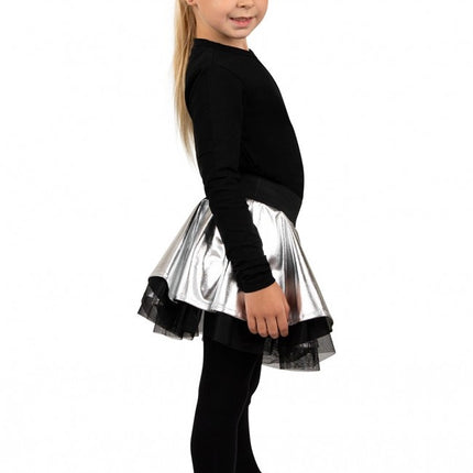 Cirkelkjol Metallic Silver