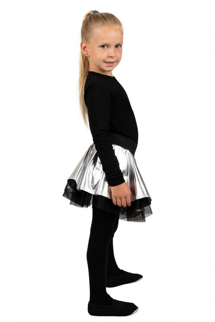 Cirkelkjol Metallic Silver